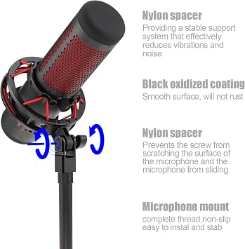 Microphone Mount Adapter for Hyperx Quadcast 3/8 or 1/4 Screw Adapter