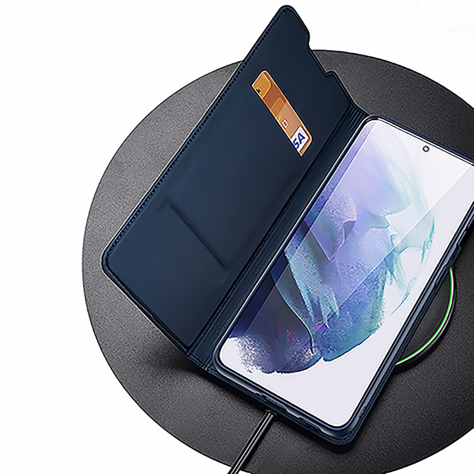 Galaxy S22/ S22 Plus/S22 Ultra Coque Flip Case Phone Case en Cuir PU TPU Coque Étui Housse de Téléphone Pochette Fermeture Magnétique Galaxy