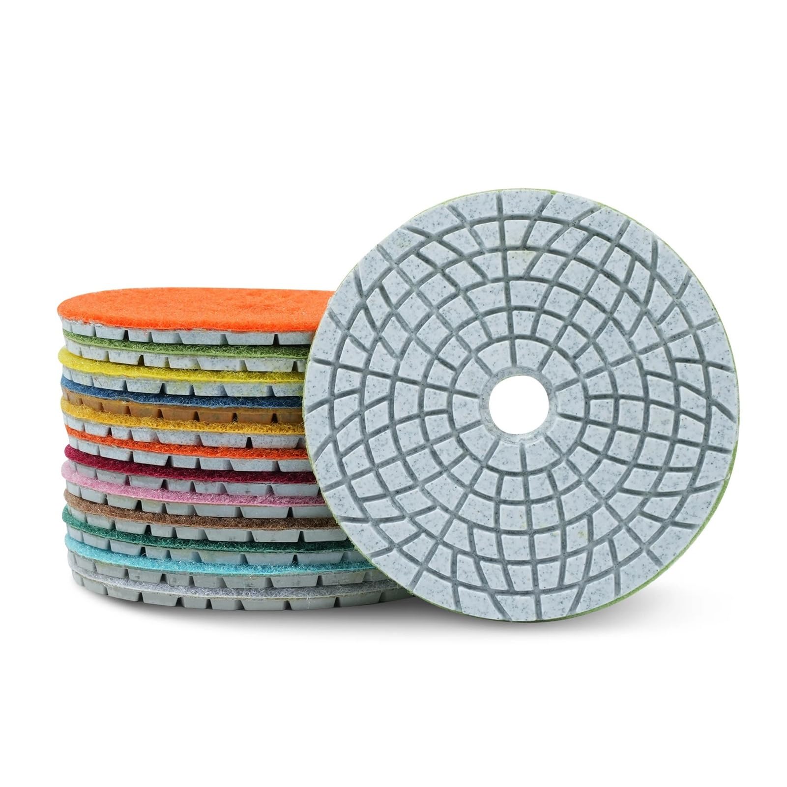 Disco abrasivo de pulido de diamante de 3 y 4 pulgadas for pulir mármol, granito, pisos de concreto y encimeras.(500,10 PCS_3 INCHES)
