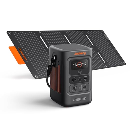 Jackery Portable Power Station Explorer 240, 240Wh Backup Lithium Battery, 110V/200W Pure Sine Wave AC Outlet, Solar Generator (Solar Panel Not Included) for Outdoors Camping Travel Hunting Emergency