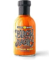 Vista 13 de Blonde Beard's Salsa de búfalo - Holy Hell (extra caliente) - Gourmet, salsa galardonada con pimientos de capó escocés - Hecho con mantequilla real