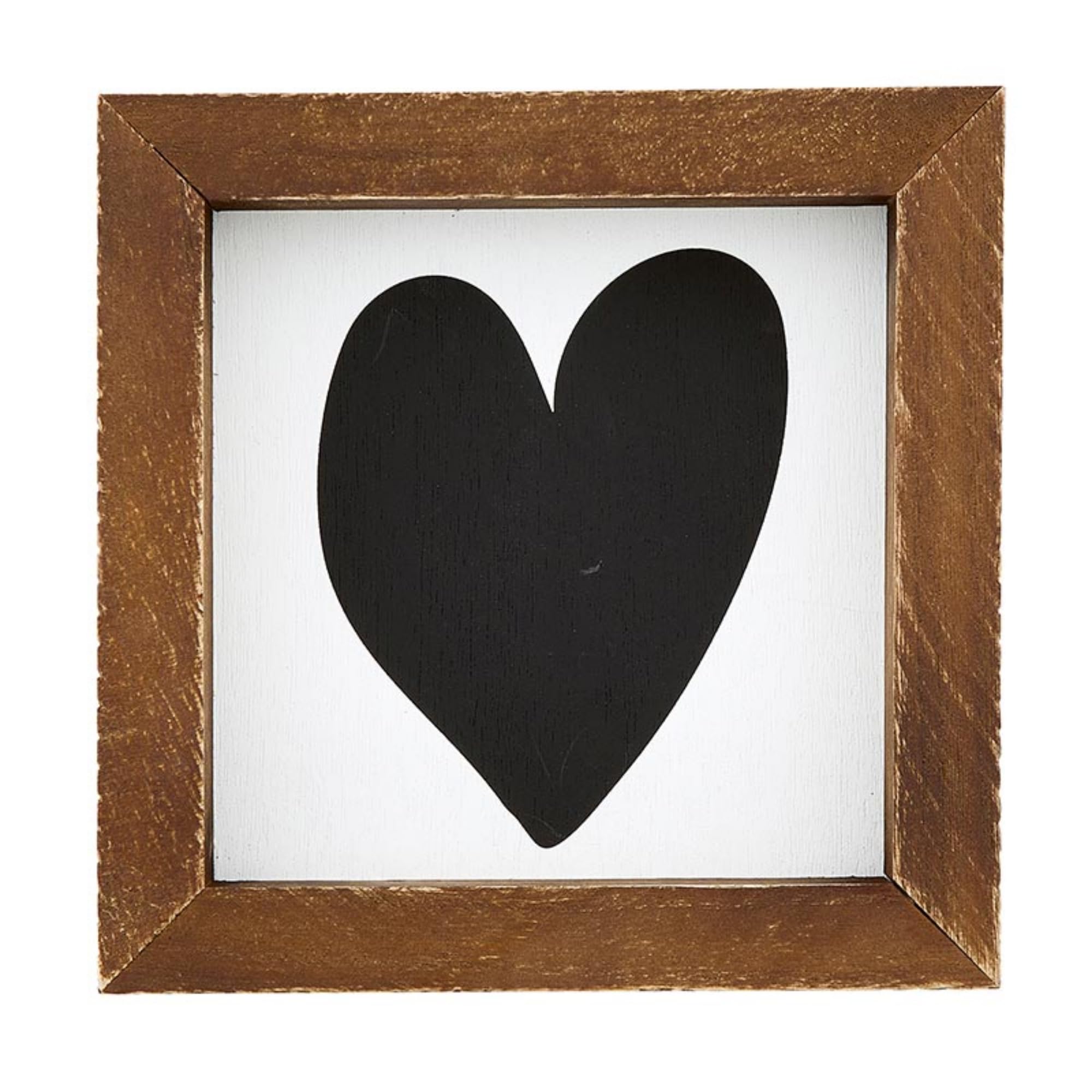 Santa Barbara Design StudioPure Design Mini Decorative Wood sign for Home or Office, 6" Square, Black Heart