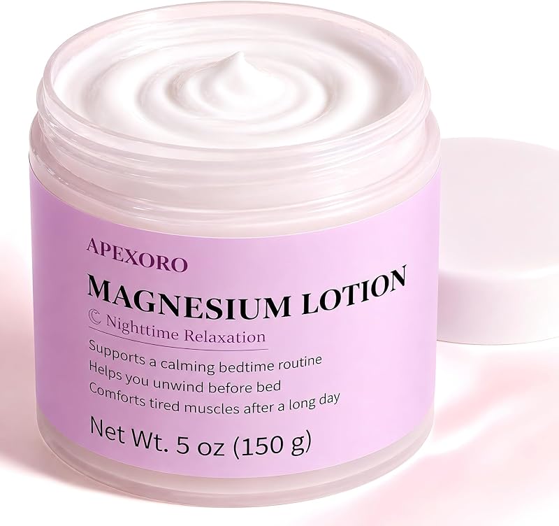 Loção corporal com magnésio e fragrância de lavanda APEXORO, 142 g