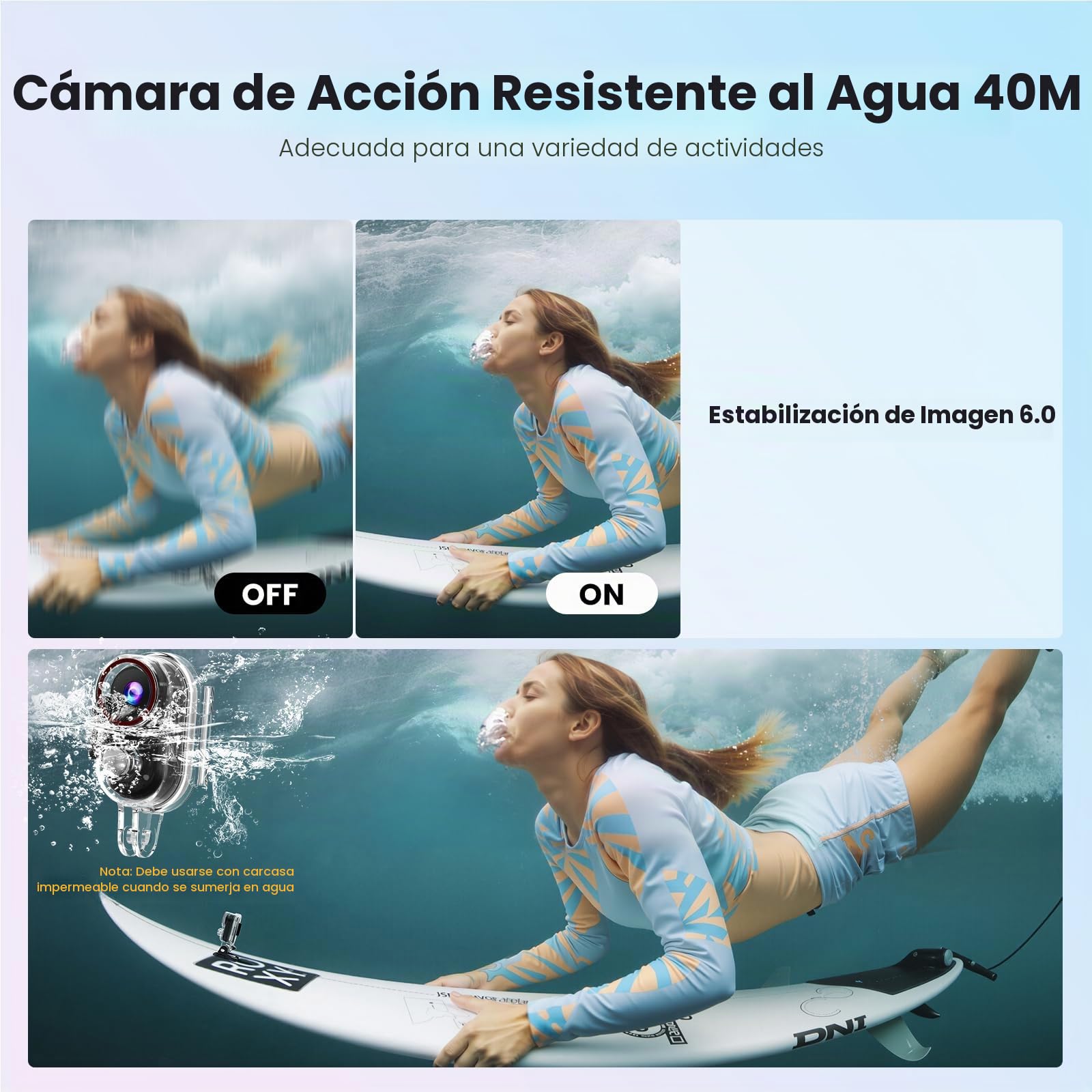 4K Mini Cámara Deportiva,20MP Portátil para POV Cámara,6 Ejes EIS Camara Corporal,40M Camara Subacuática,WiFi Mini Cámara Magnética(con TF de 64 GB y Accesorios de Montaje)