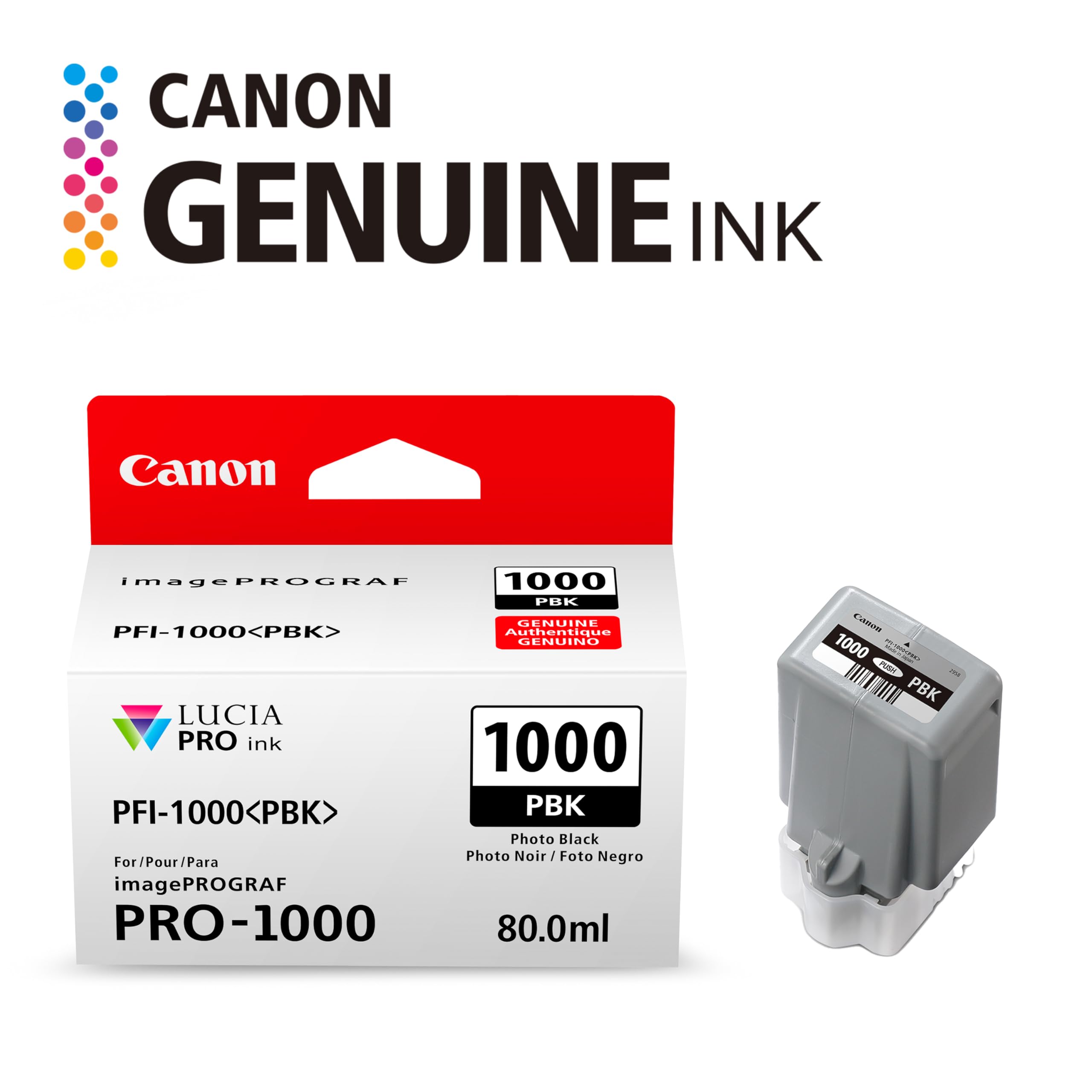 Amazon.com : Canon PFI-1000 Genuine Photo Black Ink Tank