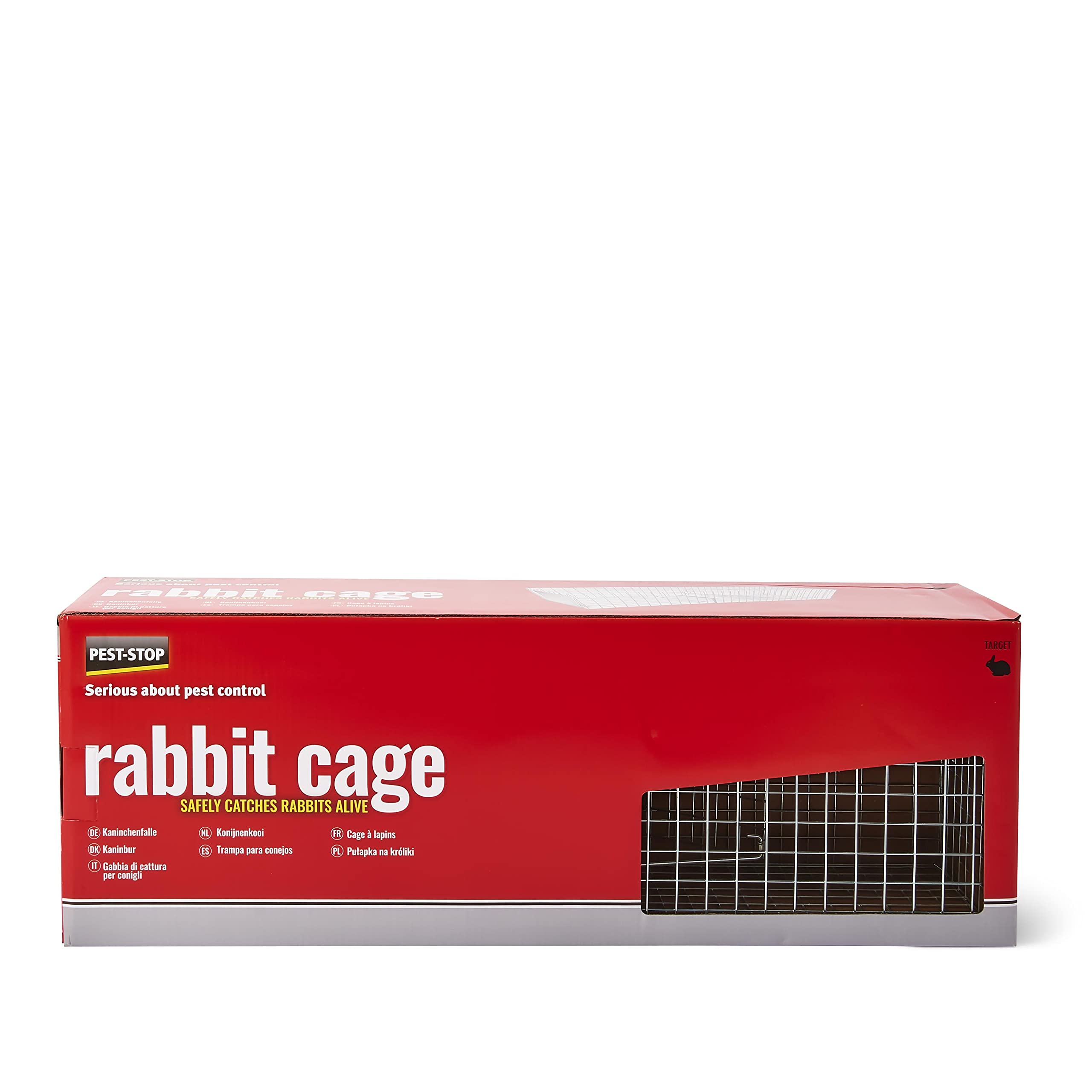 Rabbit Cage Trap – Humane Trap for Rabbits and Similar Animals – Galvanised Steel, Spring-Loaded Door, Safe Handling – Reusable, Indoor & Outdoor Use