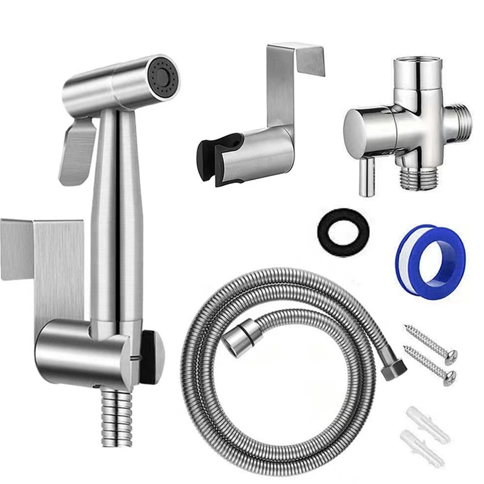 GIONAR Handheld Bidet Sprayer, Bidet Shower with T-Valve Adapter and Hose,Toilet Jet Spray for Personal Hygiene, Bidet Attachment