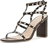 Sandalias de tacón bloque con tachas y tiras Maisie 1
