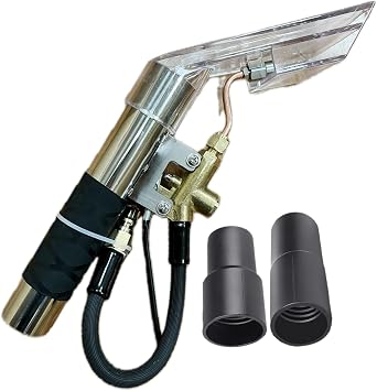Carpet Cleaning Extractor with Clear Head for ShopVac & Most Portable Carpet Attachment, Upholstery and Auto Detailing Tool Hand Wand, Extractor Vacuum Hose Kit
