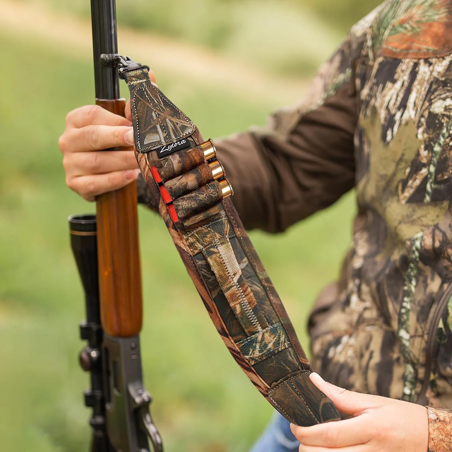 Zylora Shotgun Sling with Metal Swivels – Adjustable Neoprene Padded Gun Strap for 12ga 20ga Shotguns, Non-Slip Shotgun Sling for Hunting, Tactical, Outdoor, Field Gear Accessories