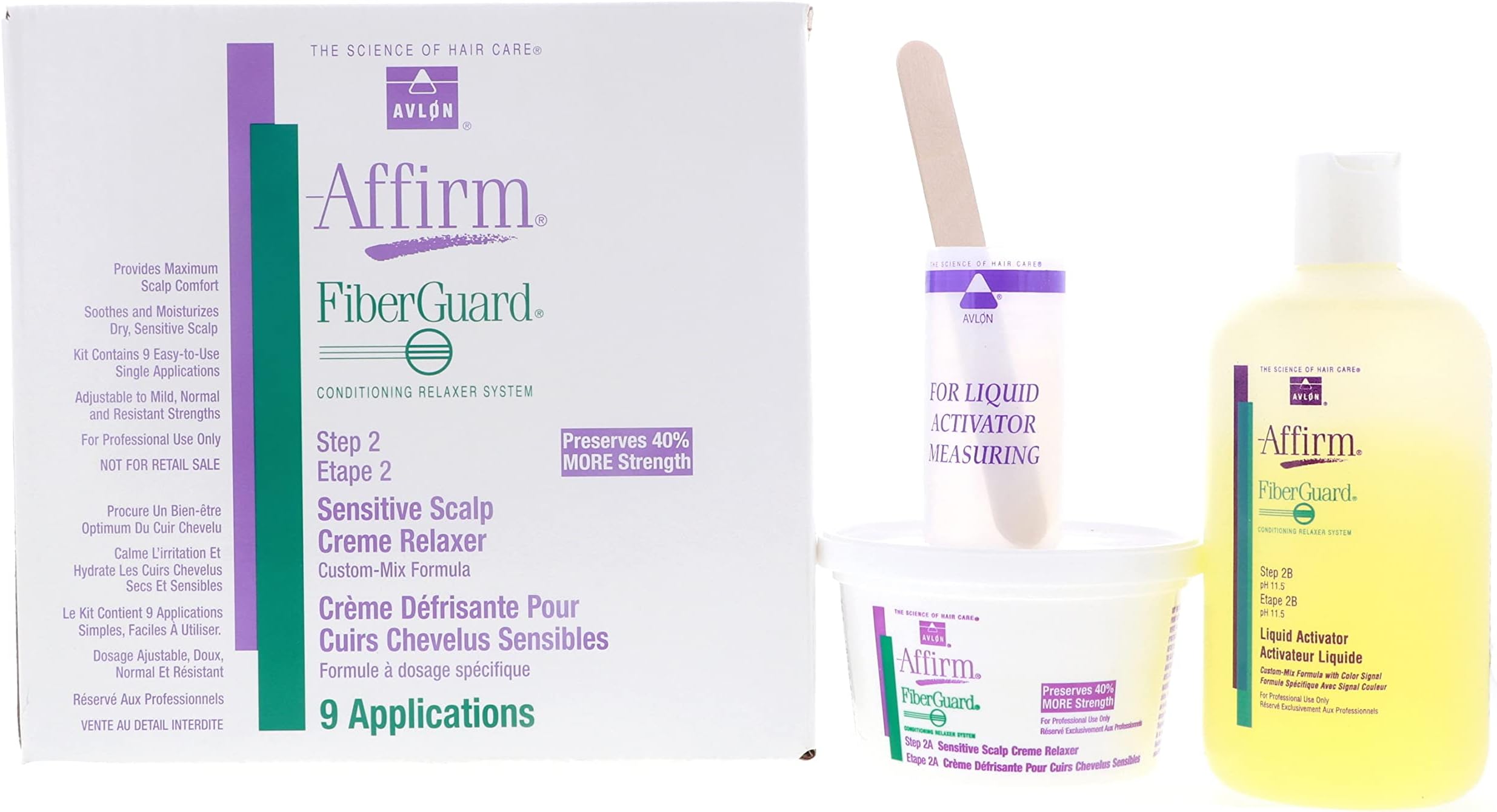 AvlonAffirm Fiberguard Sensitive Scalp Relaxer 9 Kit