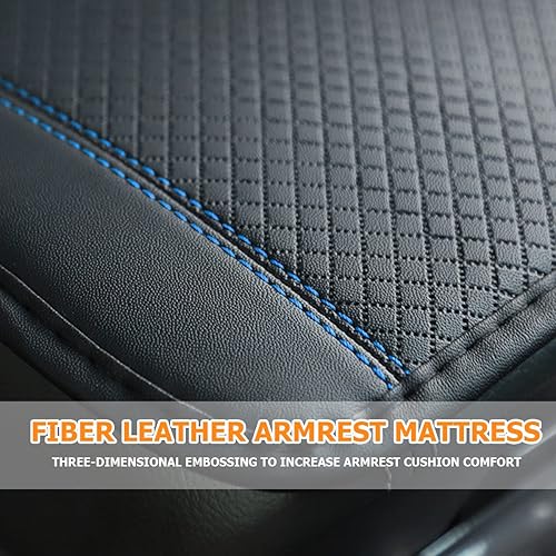 Miniatura 3 de Tapete de almacenamiento para reposabrazos de automóvil, funda de cuero de fibra para consola central de automóvil, accesorios para la mayoría de