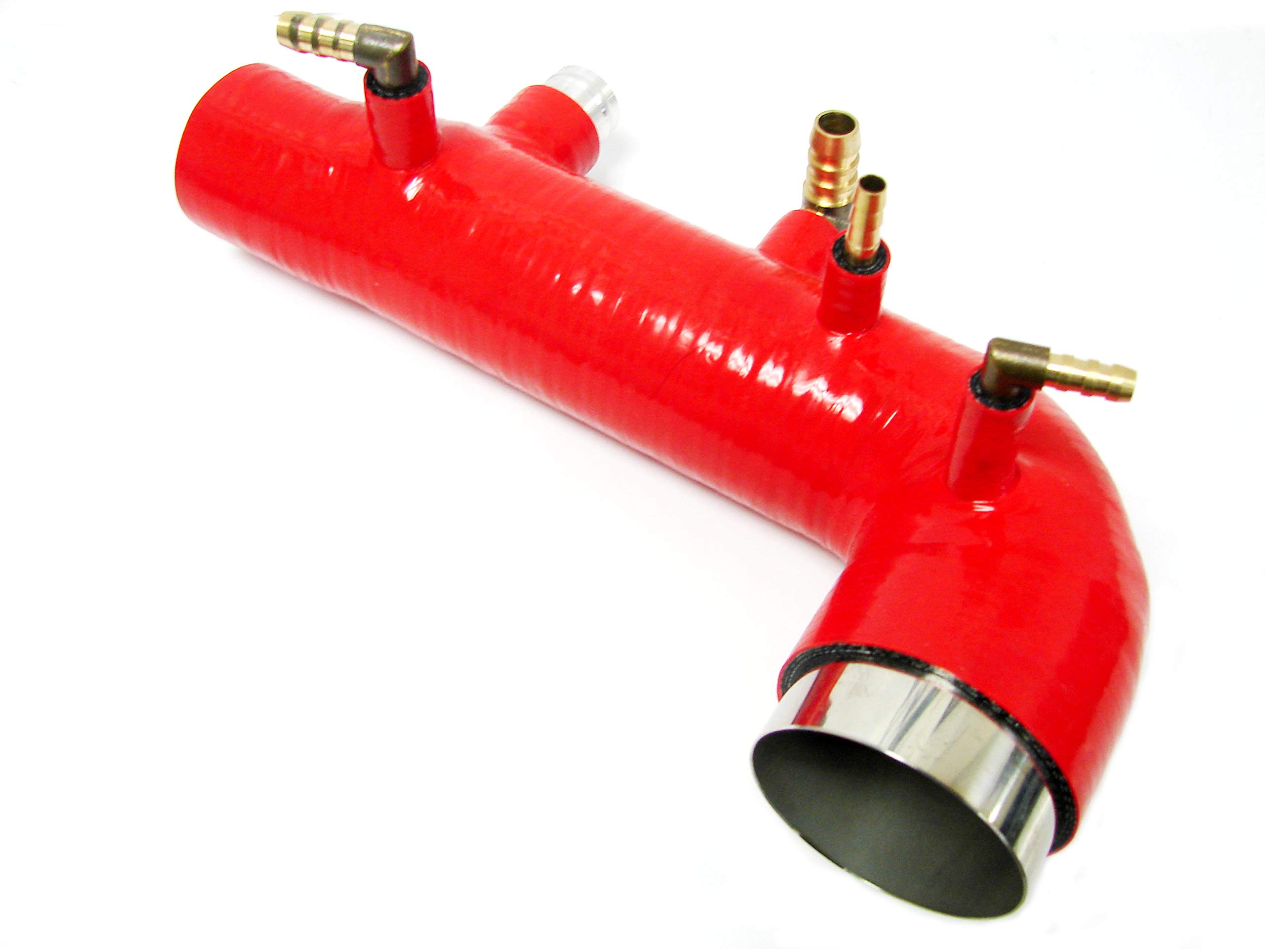 Compatible For 02-03-04 Subaru Wrx Sti Ej20 Ej25 Intake Inlet Silicone Hose Red Color