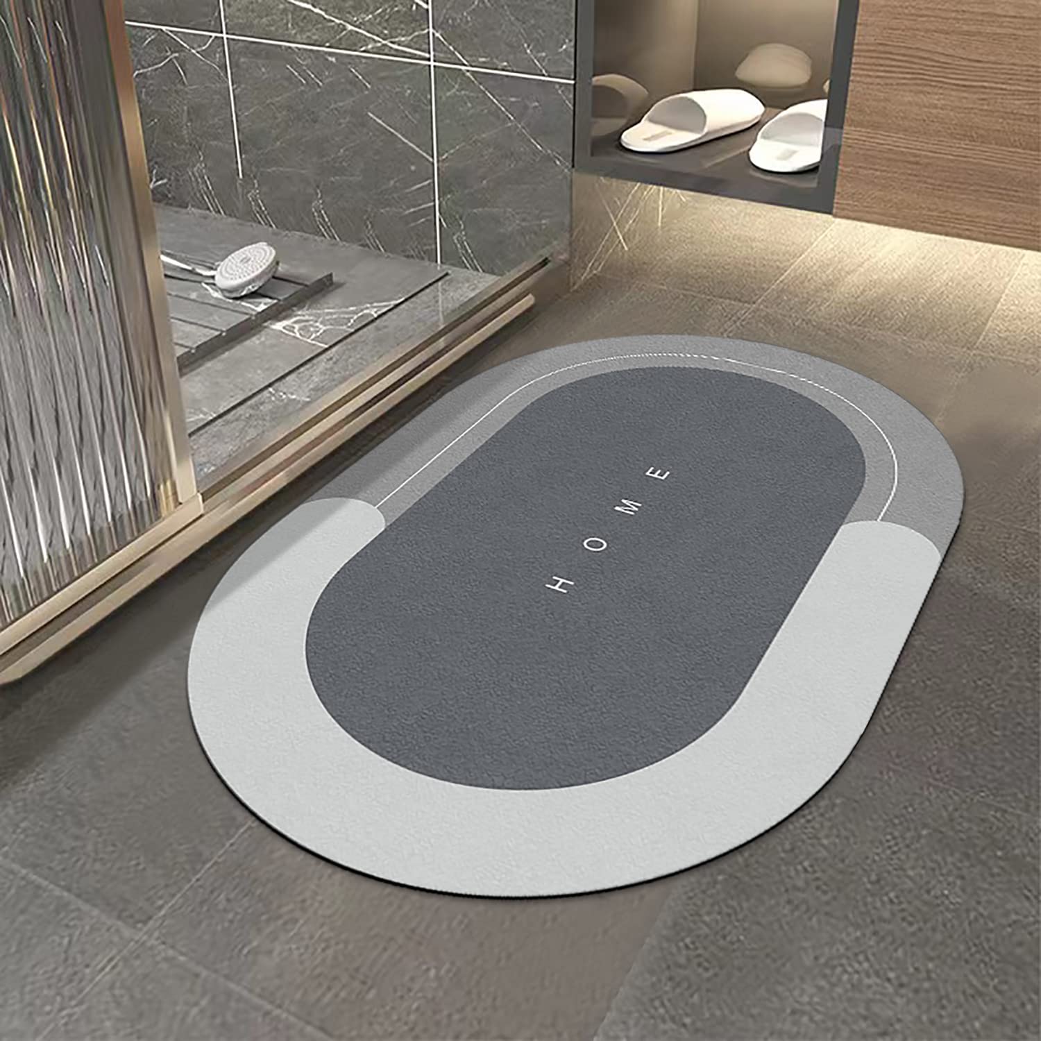 YeahBoom Super Absorbent Floor Mat, Dirt-Repellent Floor Mat for Bathroom, Memory Foam Bath Mat Set, Microfibre Bath Mat, Shower Mat, Non-Slip, Non-Slip Microfibre Bath Mats