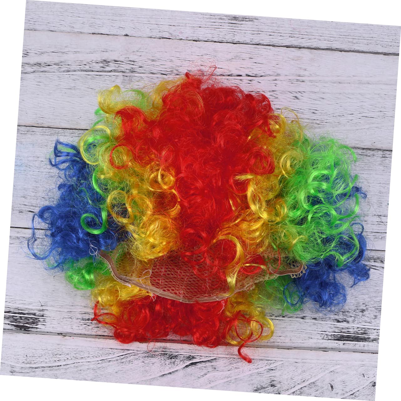 WOONEKY 9 Stk Clown Kostüm Perücke Fans Perücke Afro-n für Frauen Clown n für halloween faschingsn für Fußballfans flauschige Afro- Colorful
