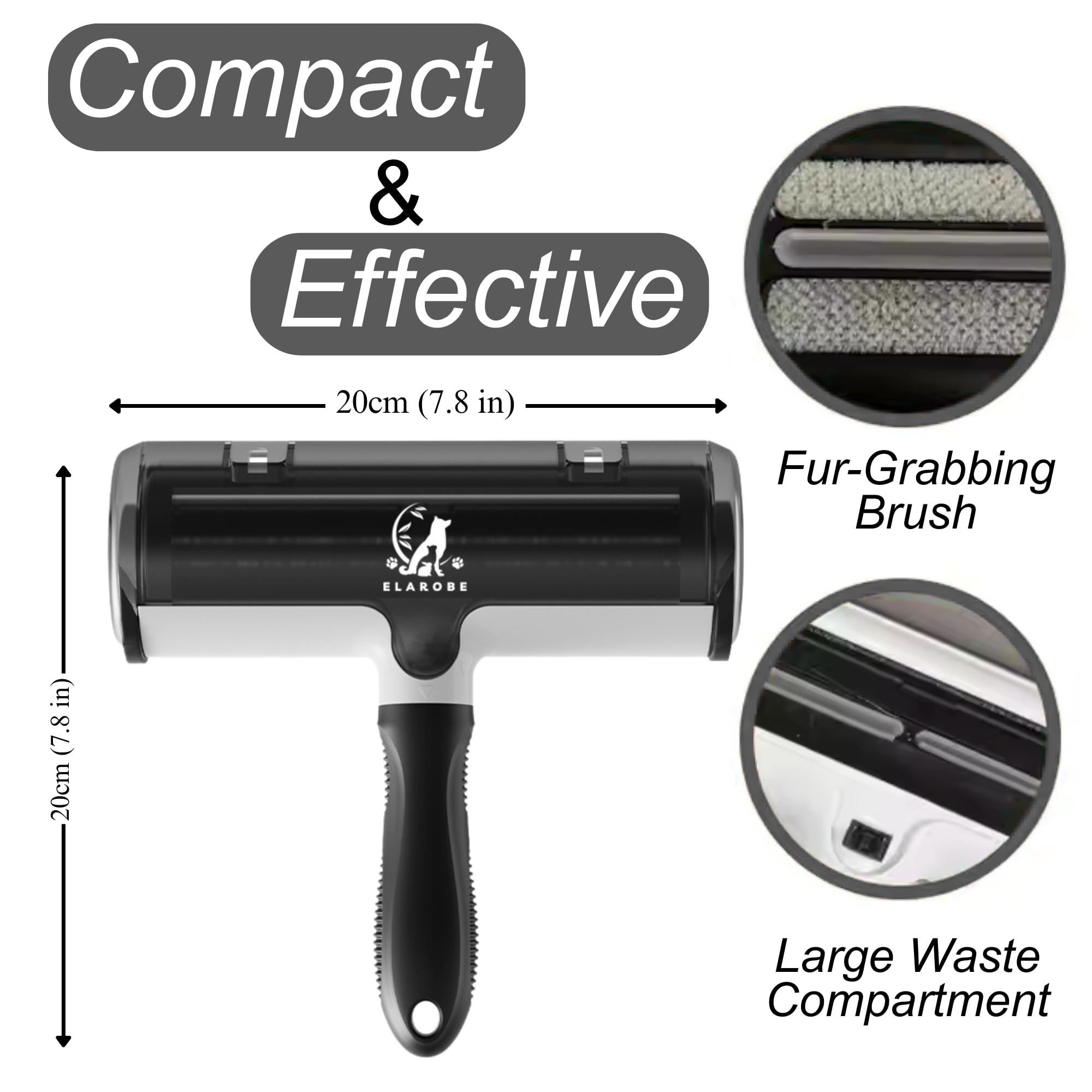 ELAROBE Pet Hair Remover Roller, Dog & Cat Hair Remover for Clothes Carpet & Sofa - Image 3
