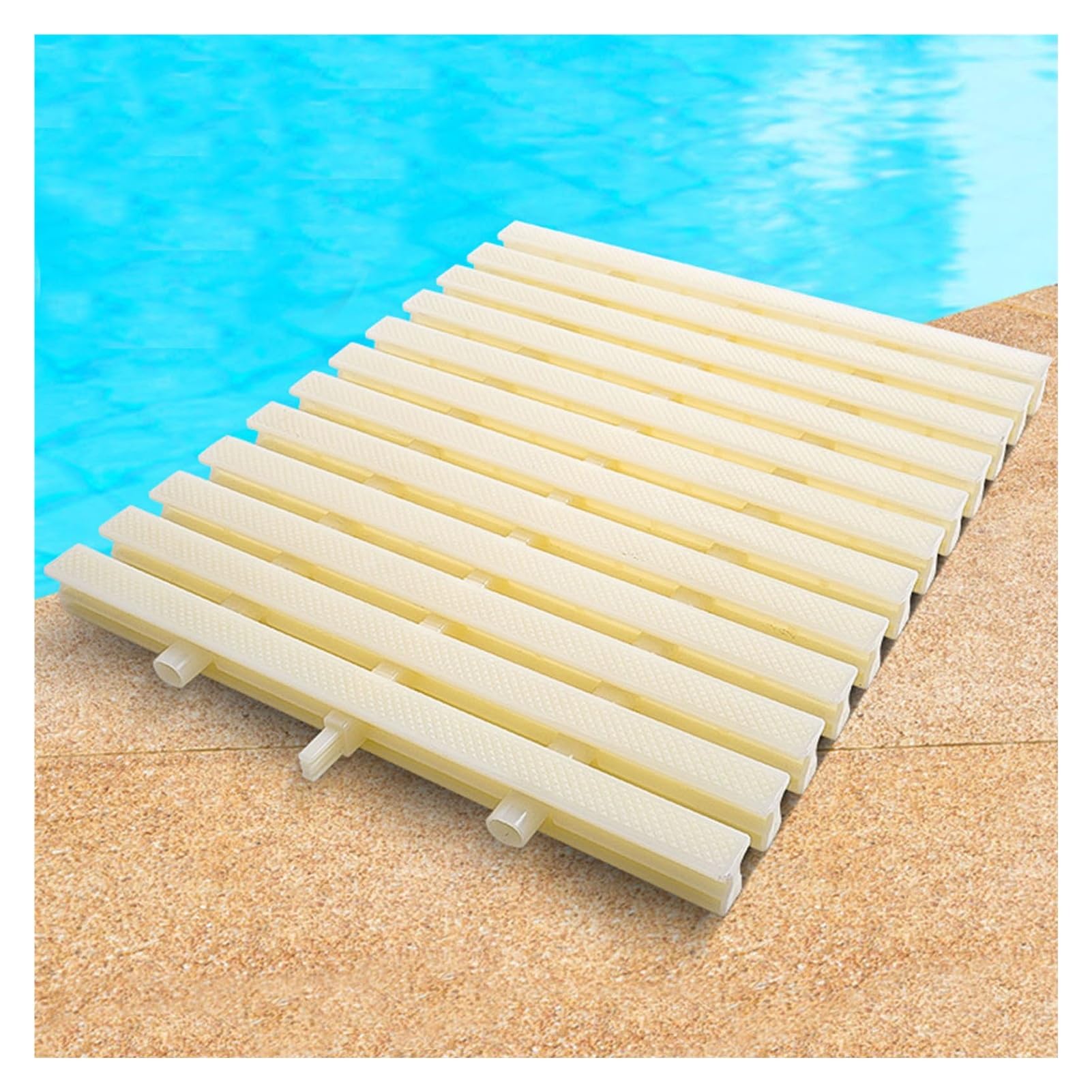 Genérico Rejilla de desagüe para Piscinas, Rejilla Antideslizante de 3 Orificios, Capacidad de Carga de 250 kg, tamaño de 25 cm, 15 Piezas para Uso Interior y Exterior.