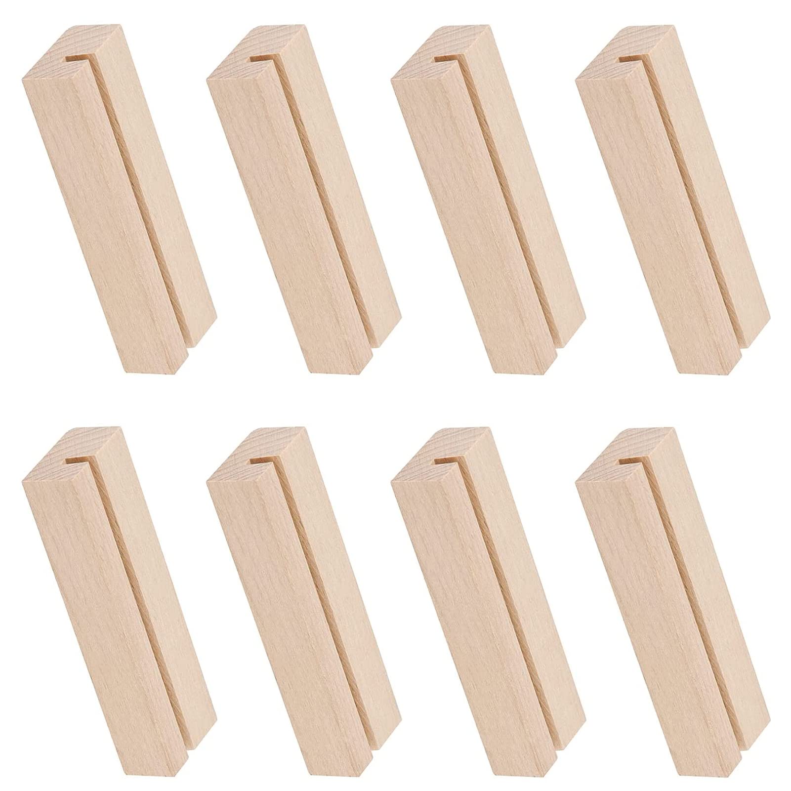 8 Stück Tischnummernhalter aus Holz für Hochzeit, Party, Tischdekoration, Acrylschilder, Halter für Abendessen, Zuhause