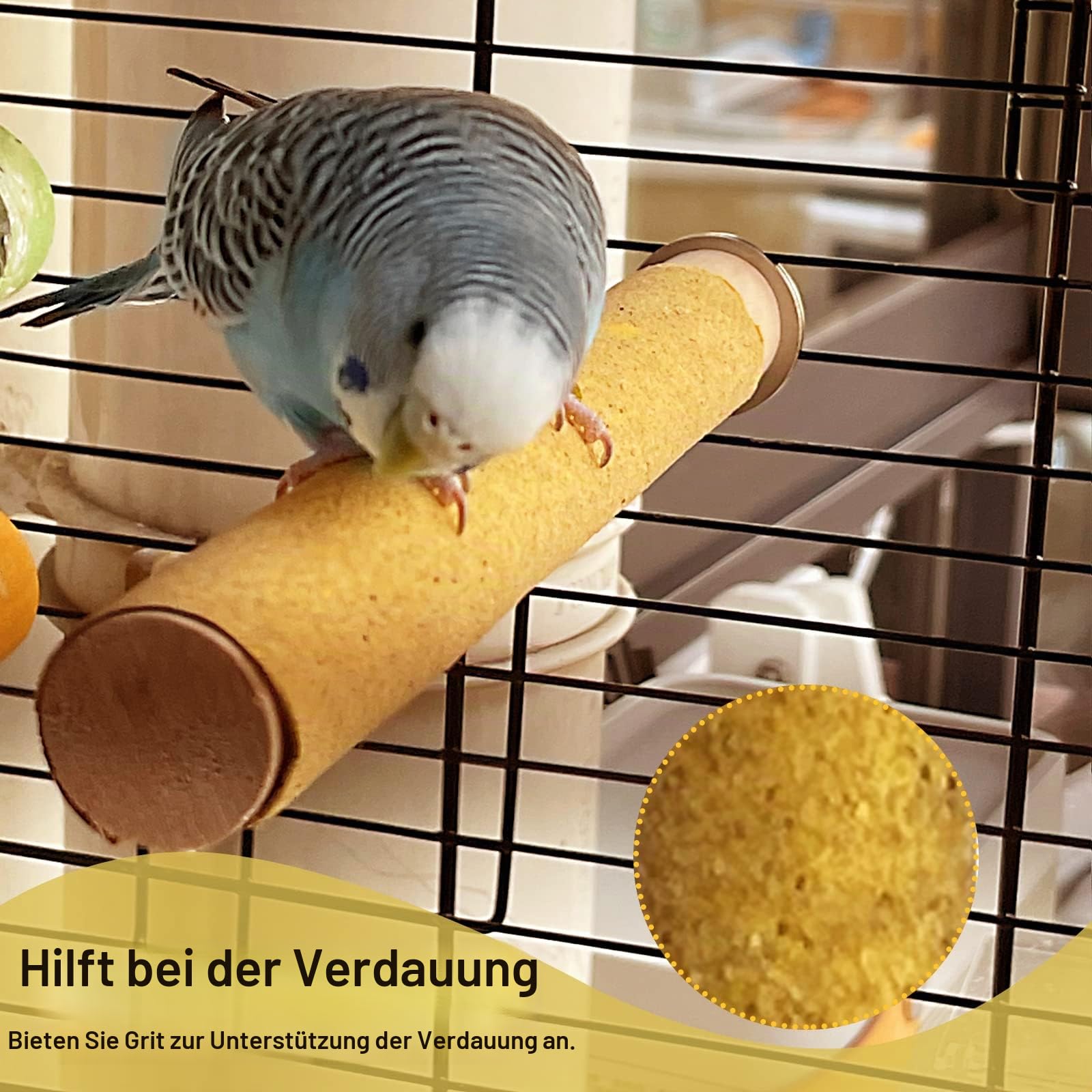 S&X 12 x große, geschliffene Sitzstangenabdeckungen für Sittiche, Lovebirds, Papageien, Finken, Kanarienvögel, große Sitzstangenabdeckungen, 1,9 cm Durchmesser x 22,9 cm Länge