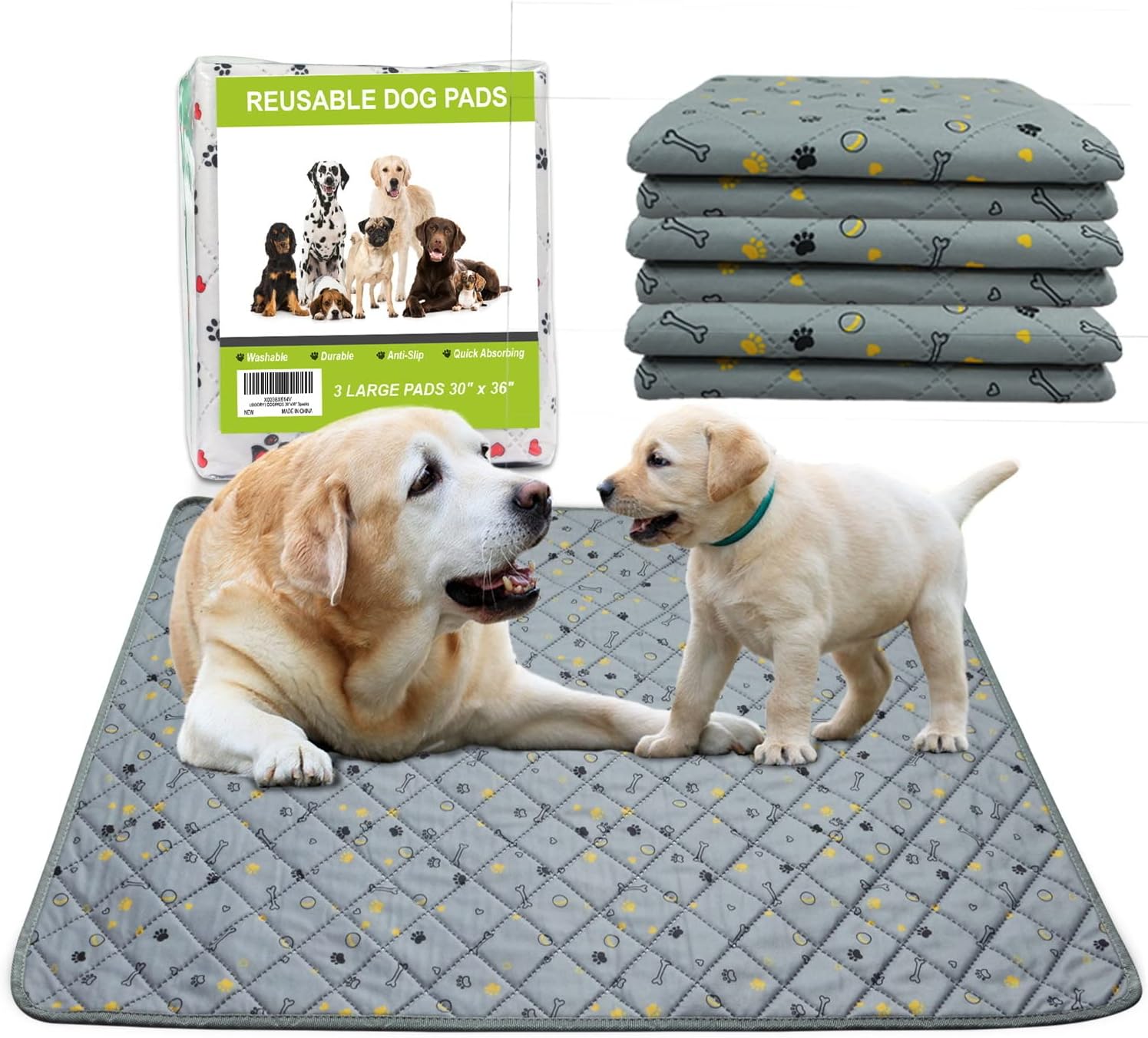 UBOORY Washable Pee Pads for Dogs, Puppy Pads Pet Training