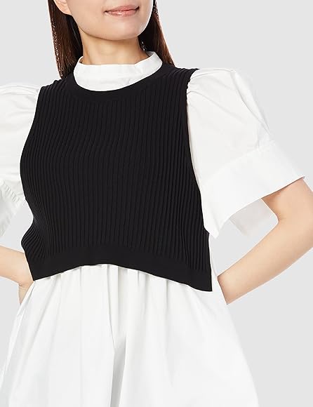 Amazon | [セルフォード] シャツレイヤードニットプルオーバー