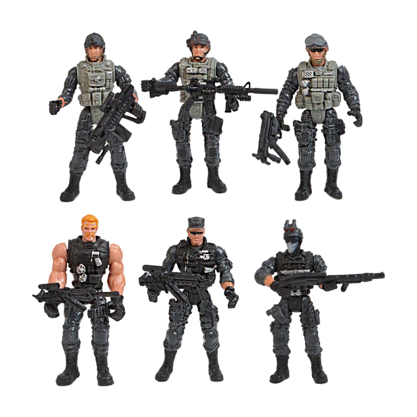 Amazon | Hellery 6 個の特殊部隊アーミーメン アクション