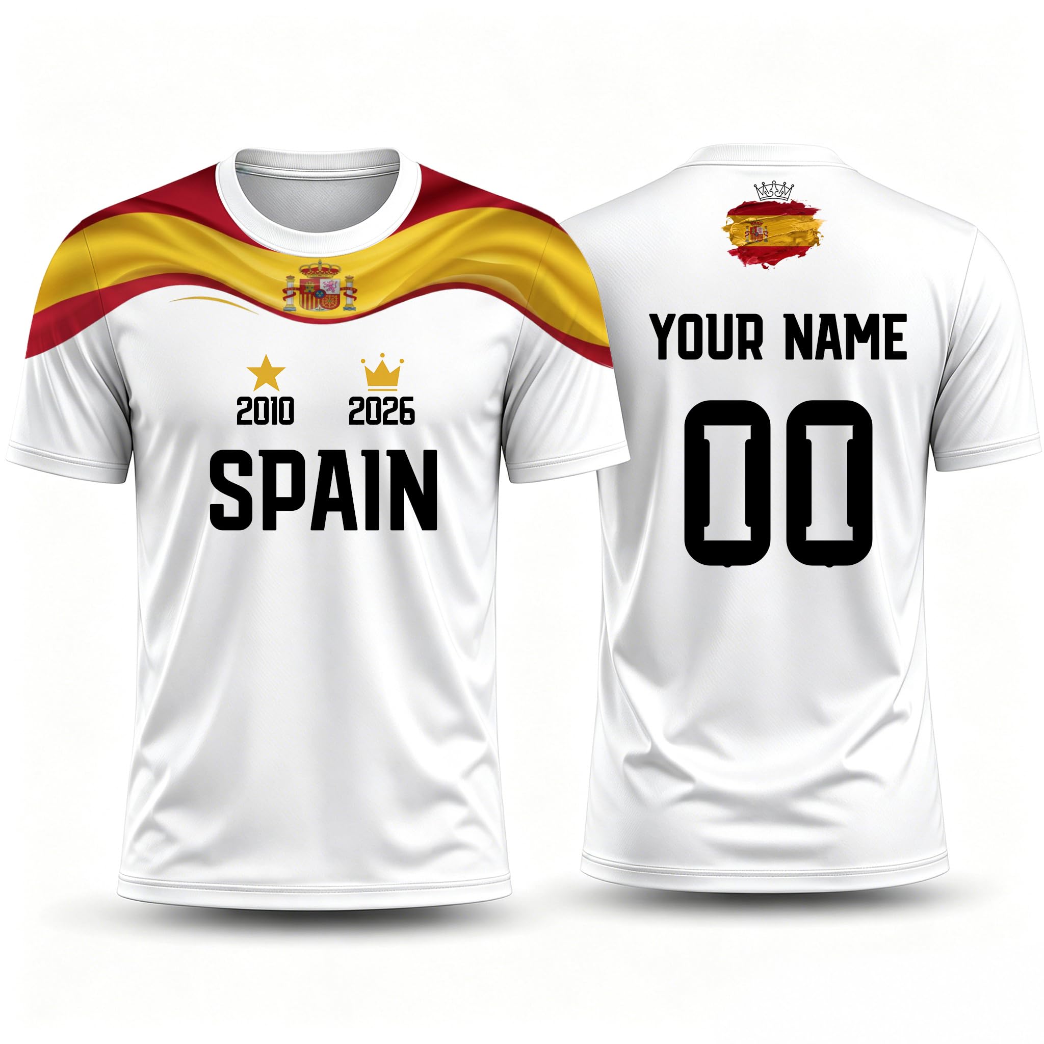 Genérico Mundial De 2026 Camiseta Futbol Personalizada, Camisetas De Futbol con Nombre y Número Personalizables para Adultos Niños,País Camisetas Años De Glorias y Expectación Ante 2026