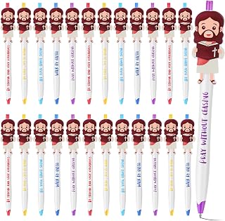 CroBlissful 24 Pcs Christian Jesus Pens for Kids, Back to School Supplies
