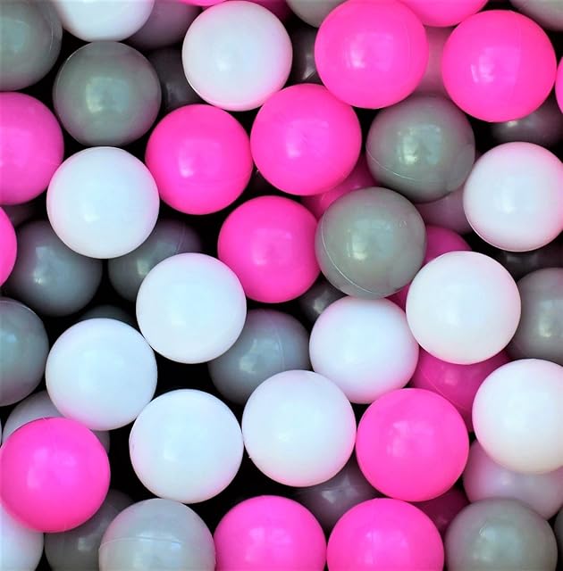 HH Home Hut 200 Soft Plastic Play Balls Multicoloured Crush Proof ,No Sharp Edges, Non Toxic, Phthalate & BPA Free Indoor, Outdoor - Use in Baby or Toddler Ball Pit, Bath tubs, Swimming pools