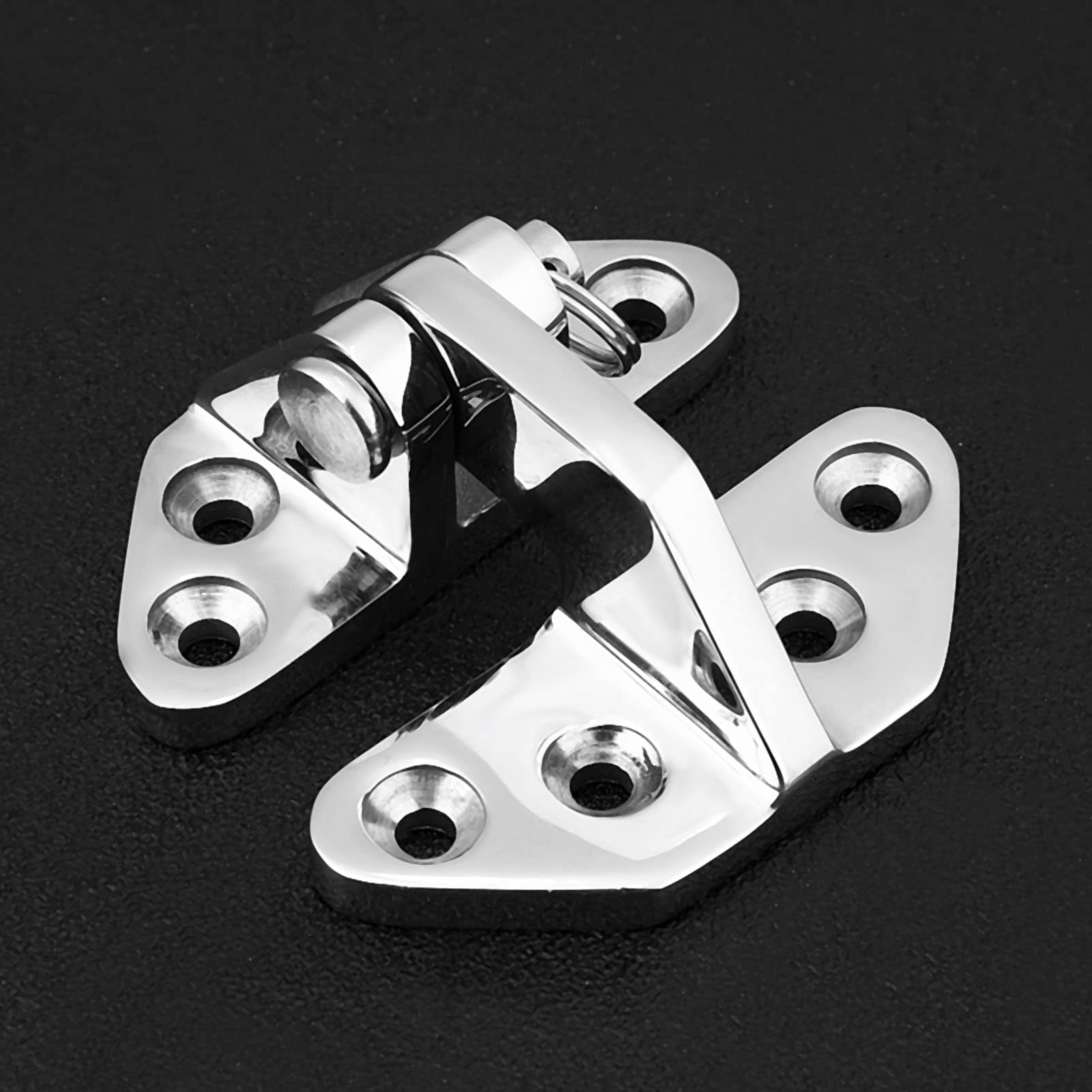Joyzan Charnière de Trappe, Trappe Bateau Charnières Portes Polies 316 Acier Inoxydable Poli Polissage Goupille Amovible Marine Quincaillerie Miroir D'acier Porte Acier Cabinet Plateforme Marin Garage
