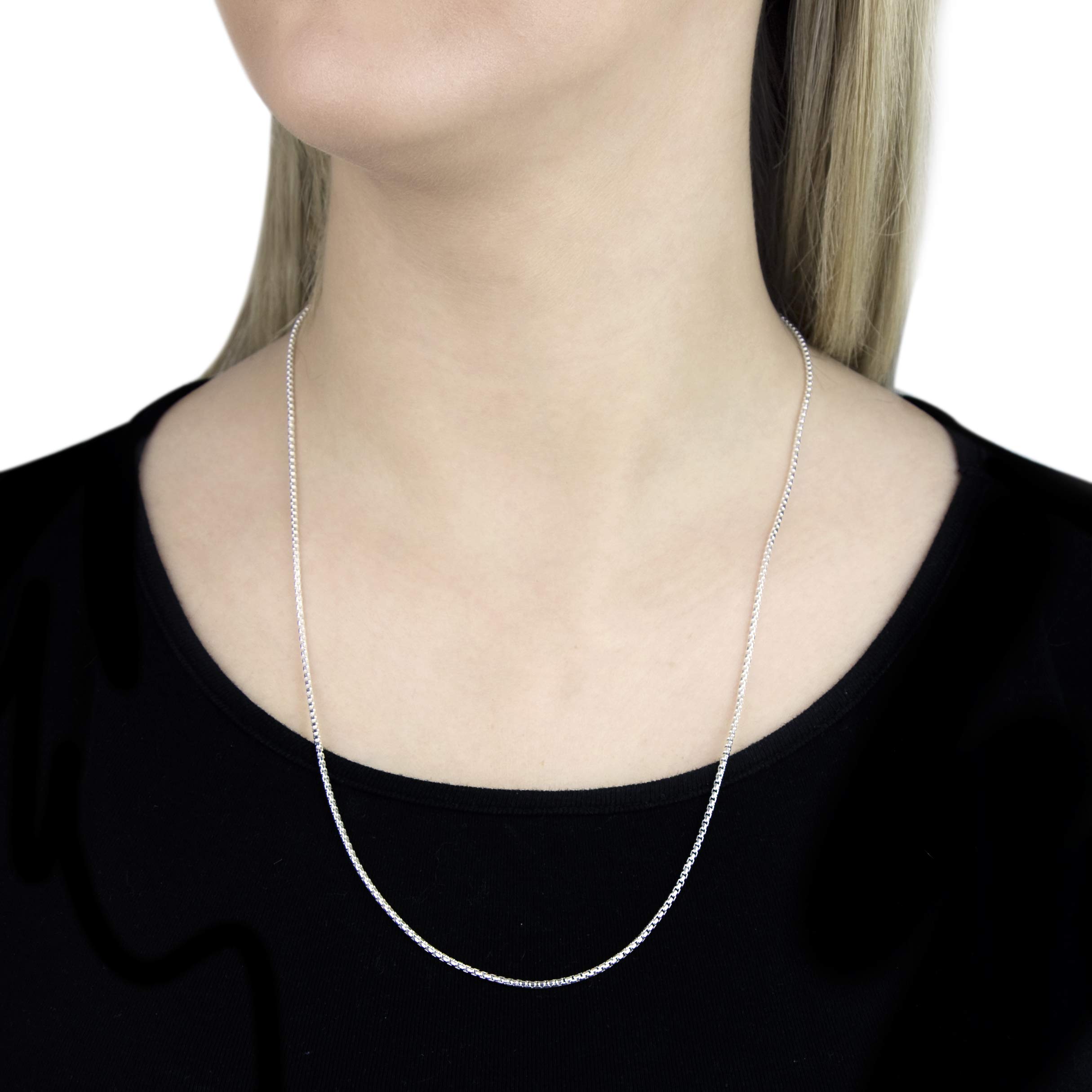 Tuscany Silver Damen Sterling-Silber 1.8 mm Box Halskette