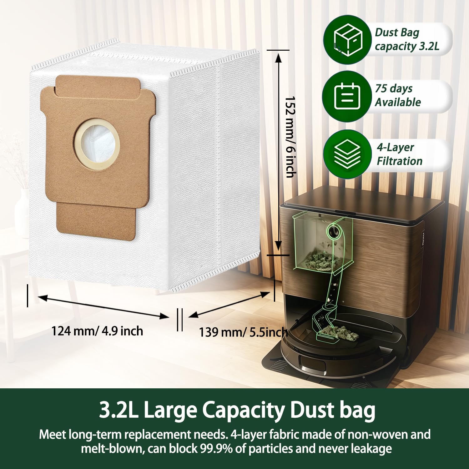 Max 705 Combo - Kit di ricambio compatibile con iRobot Roomba Max 705 Combo/Max 700 Series Combo Robot Aspirapolvere/2 Spazzole Principale/4 Filtri HEPA/3 Roller Mop/6 Spazzole Laterali/6 Sacchetti