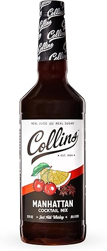 Miniatura 6 de Collins Manhattan Mix  Hecho con azúcar morena real, jugo de naranja y cereza con sabores naturales  Ingrediente clásico de receta de cóctel, 32