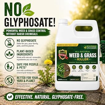 Natural Armor Weed and Grass Killer All-Natural Concentrated Formula. Contains No Glyphosate (1 Case of 4 Gallon Refills)