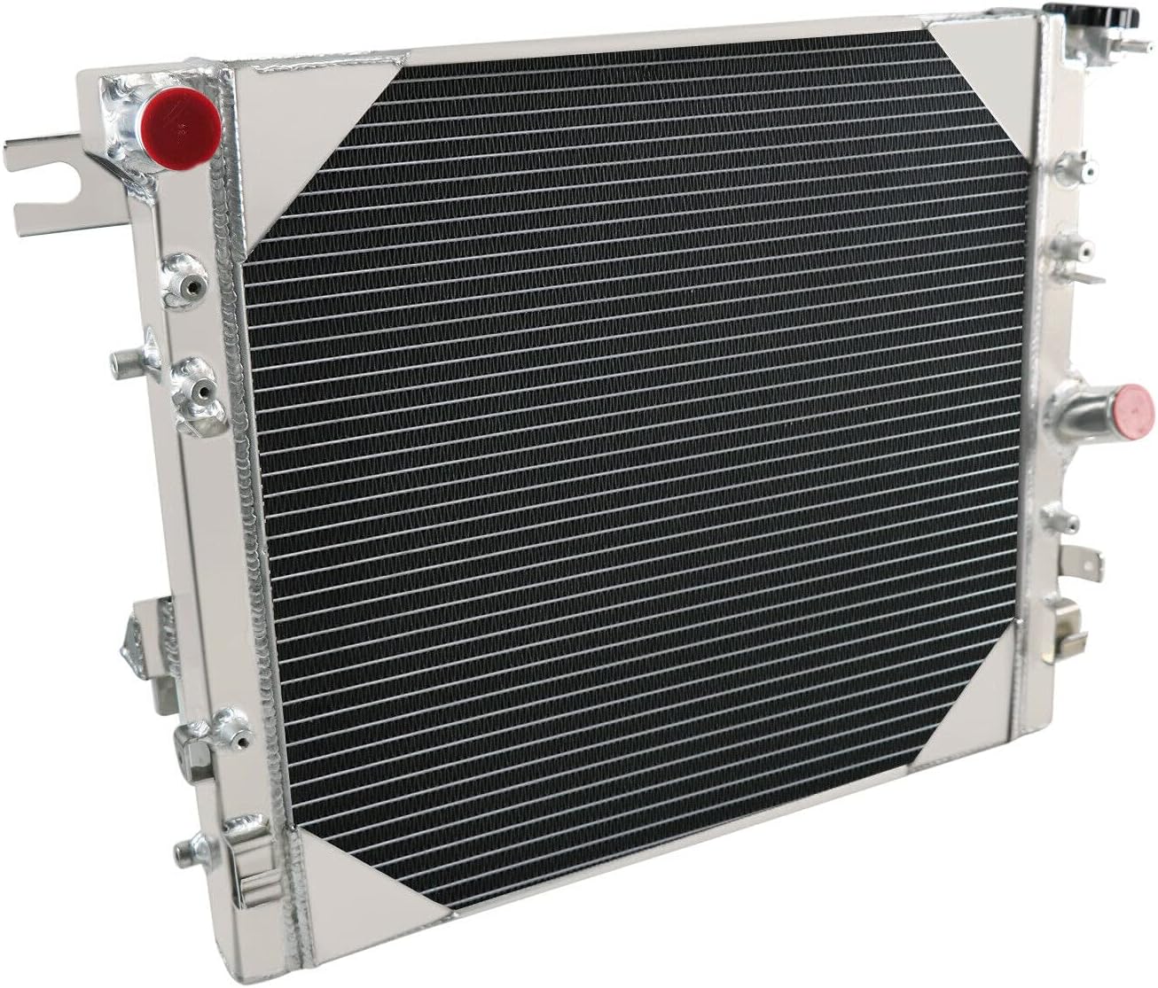 Aluminum Radiator for 2007-2018 Jeep Wrangler JK 3.6L 3.8L V6 GAS MT Radiators 3 Row Core Automotive Radiators Shroud Fan Relay Kit