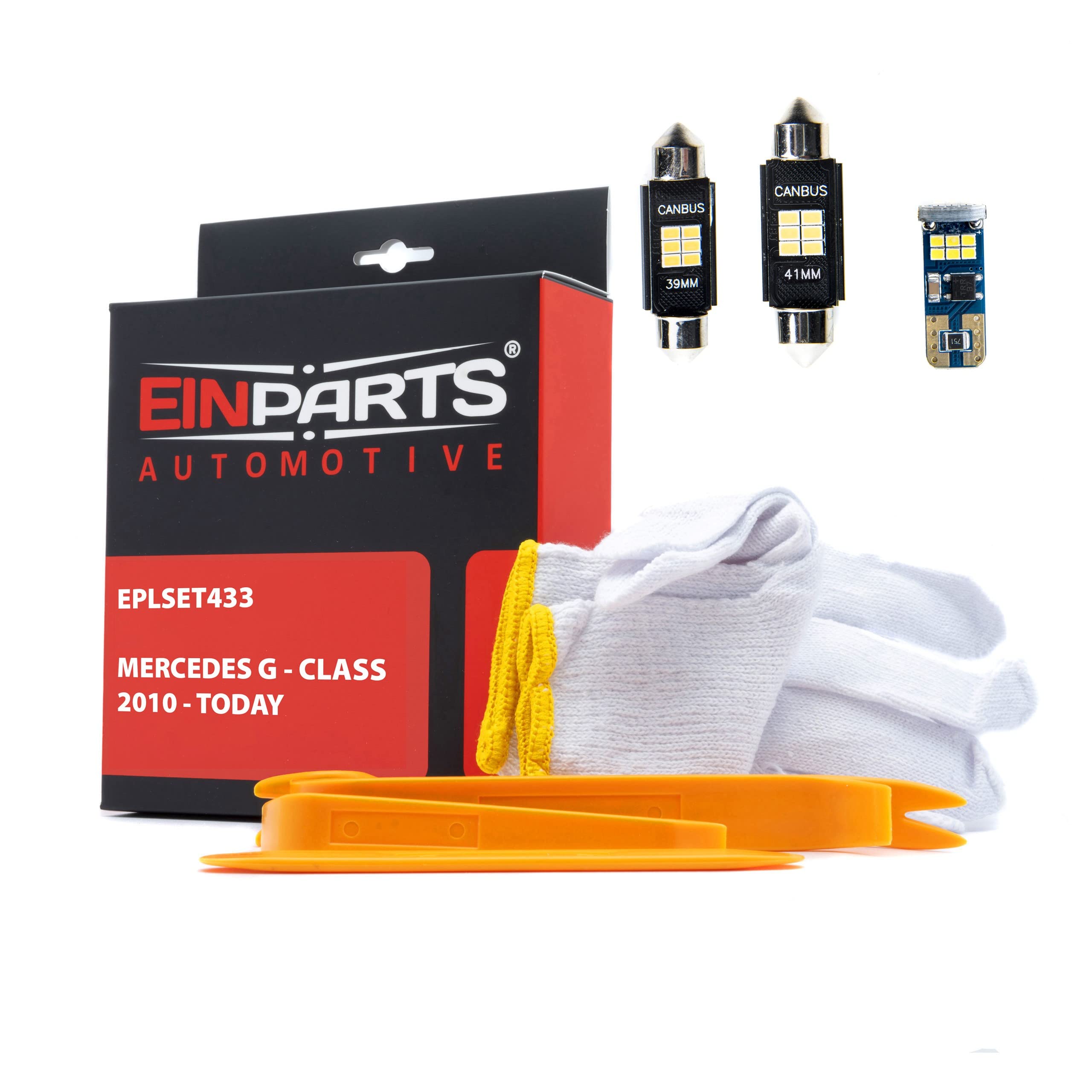 EinParts Juego de Bombillas LED para Coche, Sin errores Can-Bus, para interior de coche especifico para Mercedes G-Class 2010-2014, 19 piezas