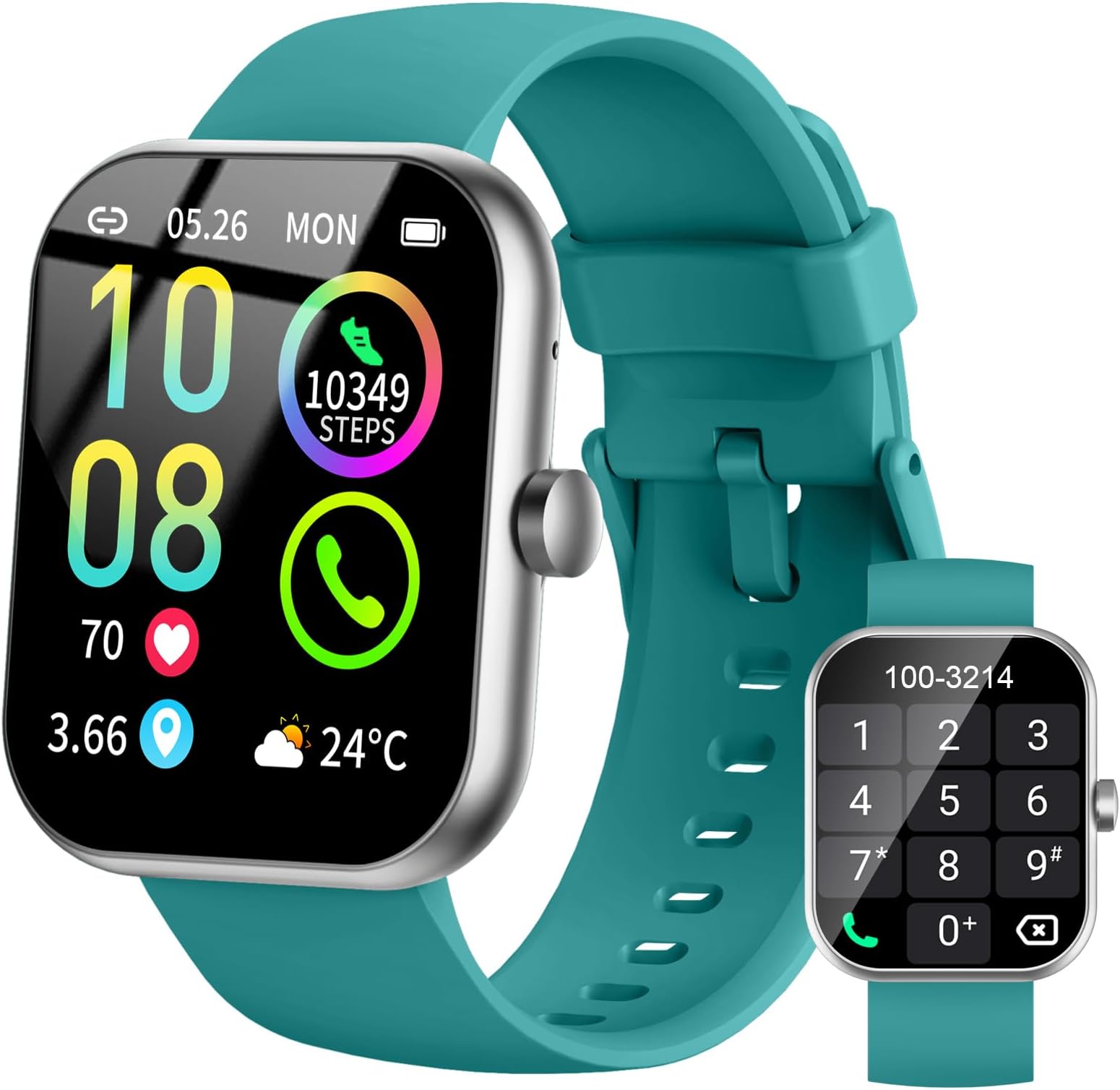 Smart Watch for Men Women, 1.96" Smartwatch Answer/Make Calls, Fitness Watch with Heart Rate Sleep Monitor Step Counter Watch, 113+ Sports Modes, IP68 Waterproof Activity Tracker for Android iOS