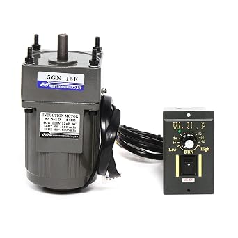 110V 40W Ac Gear Motor Electric Single-Phase Motor Gear Motor 0-90RPM Electric Variable Speed Adjustable Controller Governor Geared Motor and Adjustable Speed Controller Combo Reduction Ratio 115