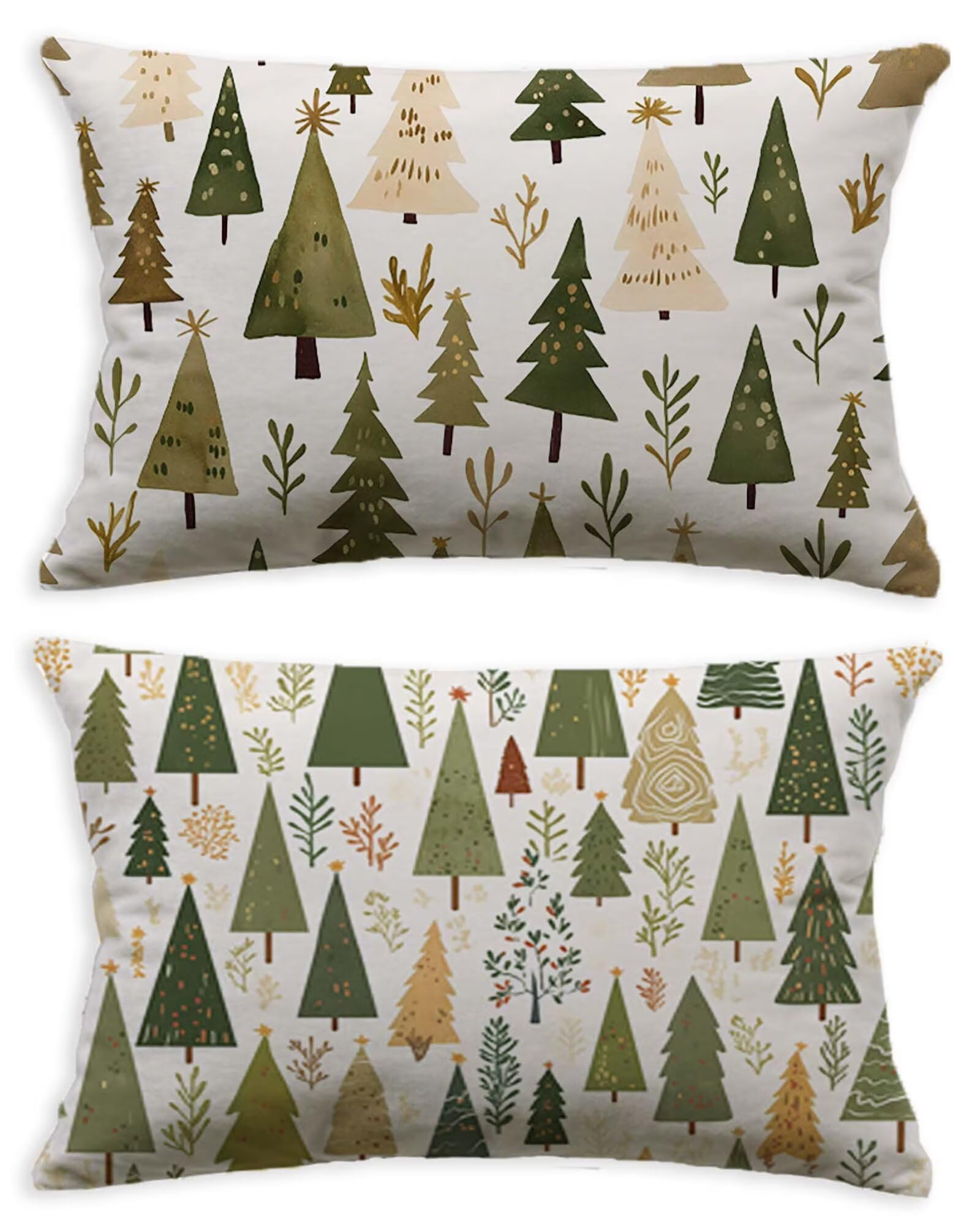 Coussin Arbre en Velours Blanc 50x70 avec Impression Recto Verso Premium Finition O-421C