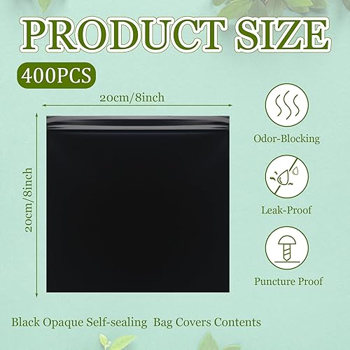 Miniatura 2 de 400 bolsas de eliminación de bolsas de ostomía de 8 x 8 pulgadas, sistema de eliminación de ostomía, alto selladoevita oloressin ensuciarsuministros