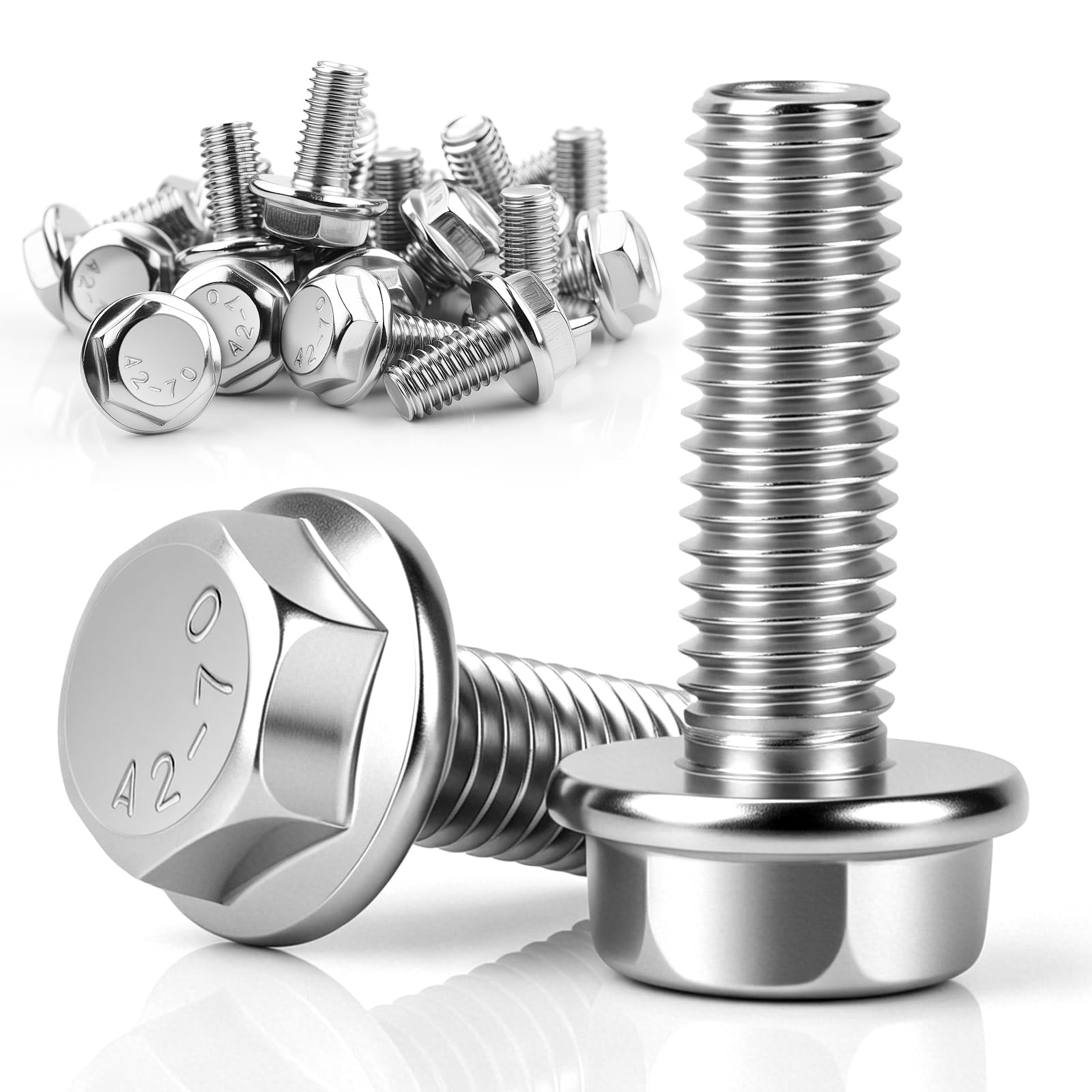 TXXATX 20 Pcs M5x25mm Bolt 304 Stainless Steel Bolts Hexagon Head — image 1