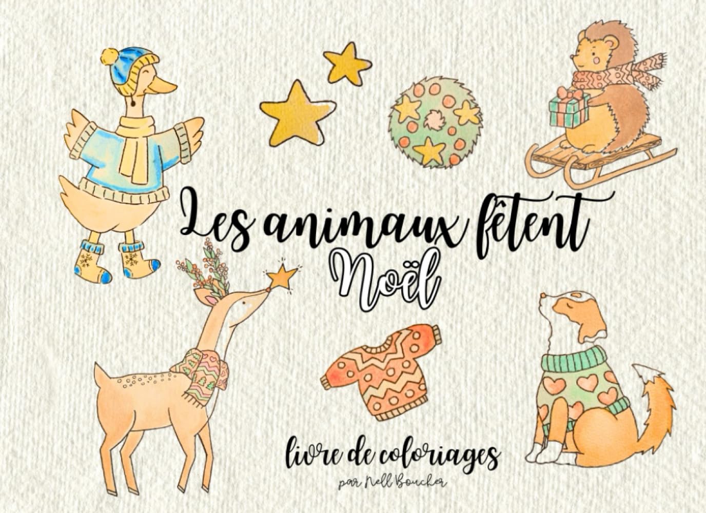 Les animaux fêtent Noël: livre de coloriages