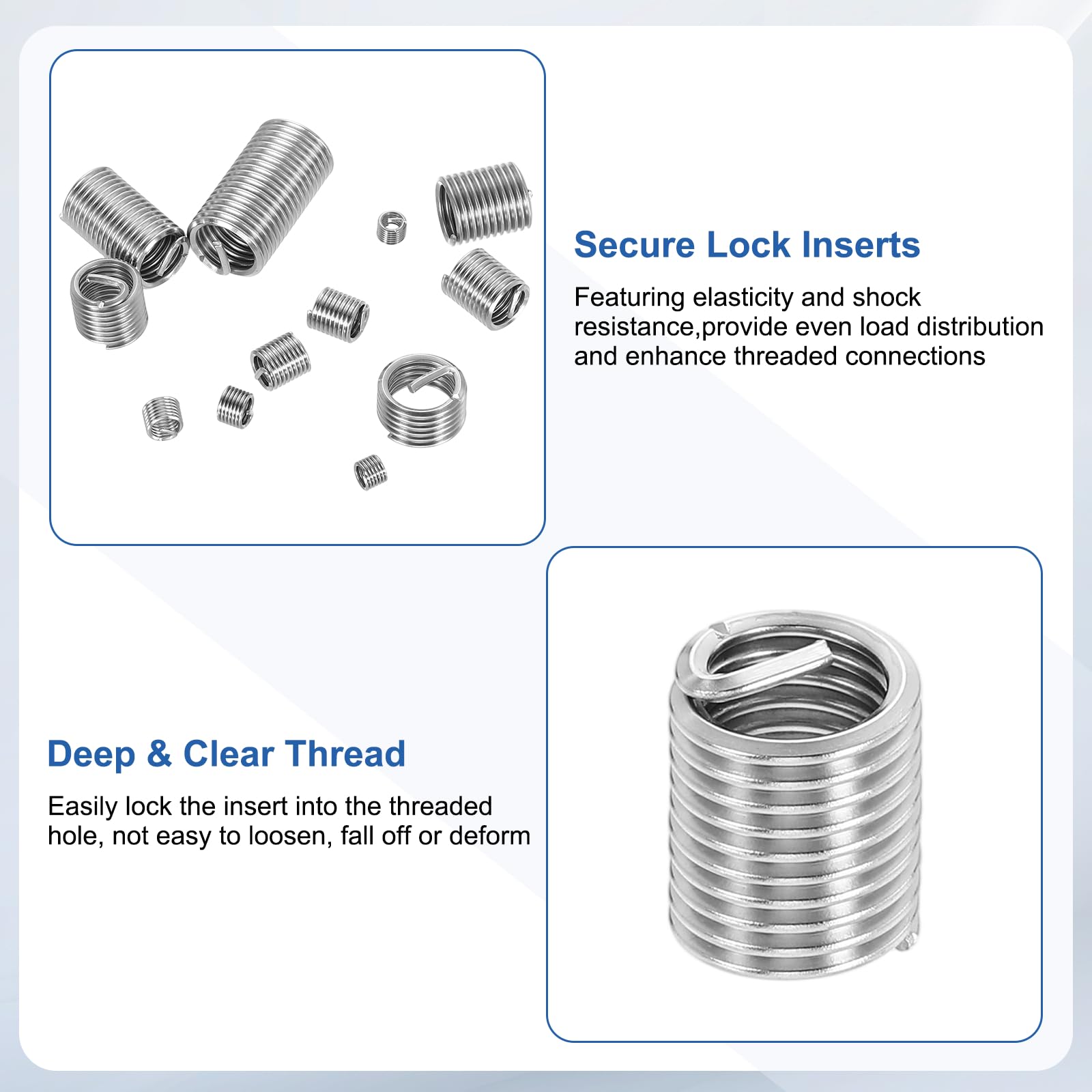 PATIKIL Wire Thread Inserts 3/8-16 UNC 2D 19mm - Image 4