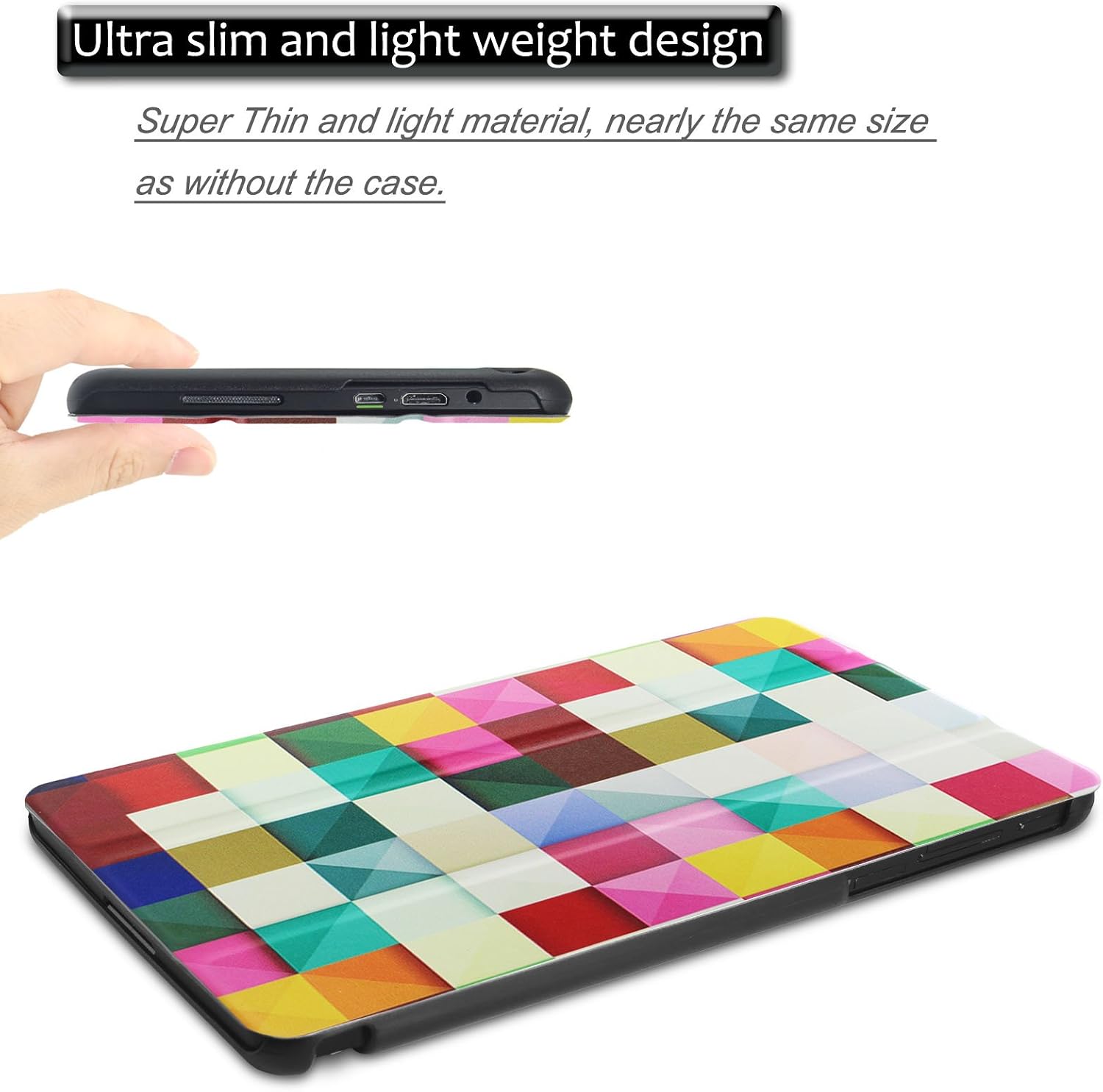 Infiland NVIDIA Shield Tablet K1 Case - Slim Shell Case Cover for 2015 Nvidia Shield K-1 8.0-Inch (Newest Version) / 2014 NVIDIA Shield 2 Tablet 8-Inch (with Auto Wake/Sleep Feature), Color Diamond