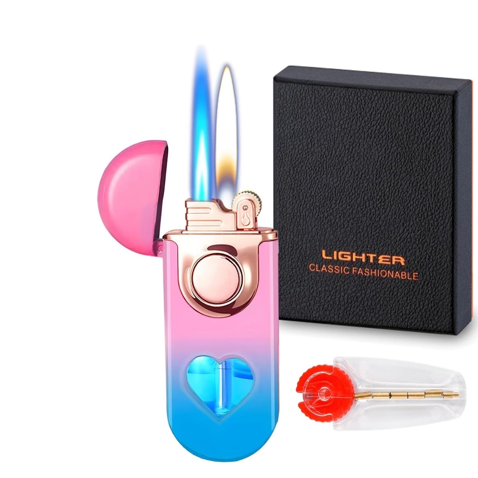 Encendedor resistente al viento con llama azul y suave para velas