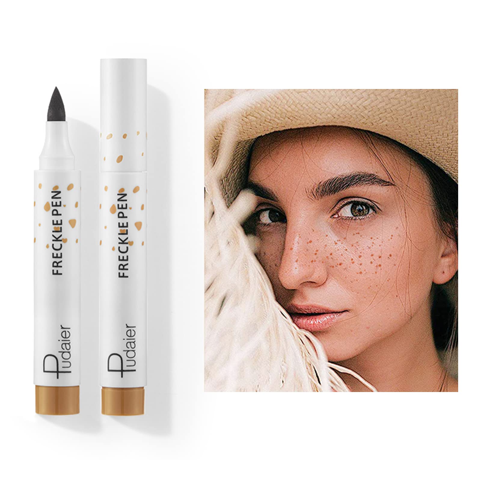 SPORTEON Sommersprossen Stift – Wasserfest, Langlebig, In Soft Brown & Dunkelbraun, Mit Feiner Filzspitze Für Natürliches Make-up
