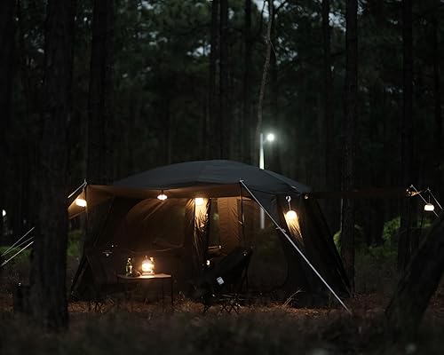 Miniatura 8 de Vidalido Tienda de campaña para 4 a 6 personas con 3 puertas y 2 habitaciones, tienda de campaña familiar grande, de doble capa, impermeable,