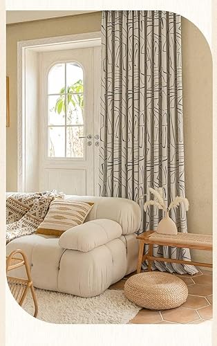 ILUOGUDU Cortinas geométricas opacas para ventana 1 panel estilo bohemio cortinas de oscurecimiento de terciopelo bolsillo para barra cortinas de