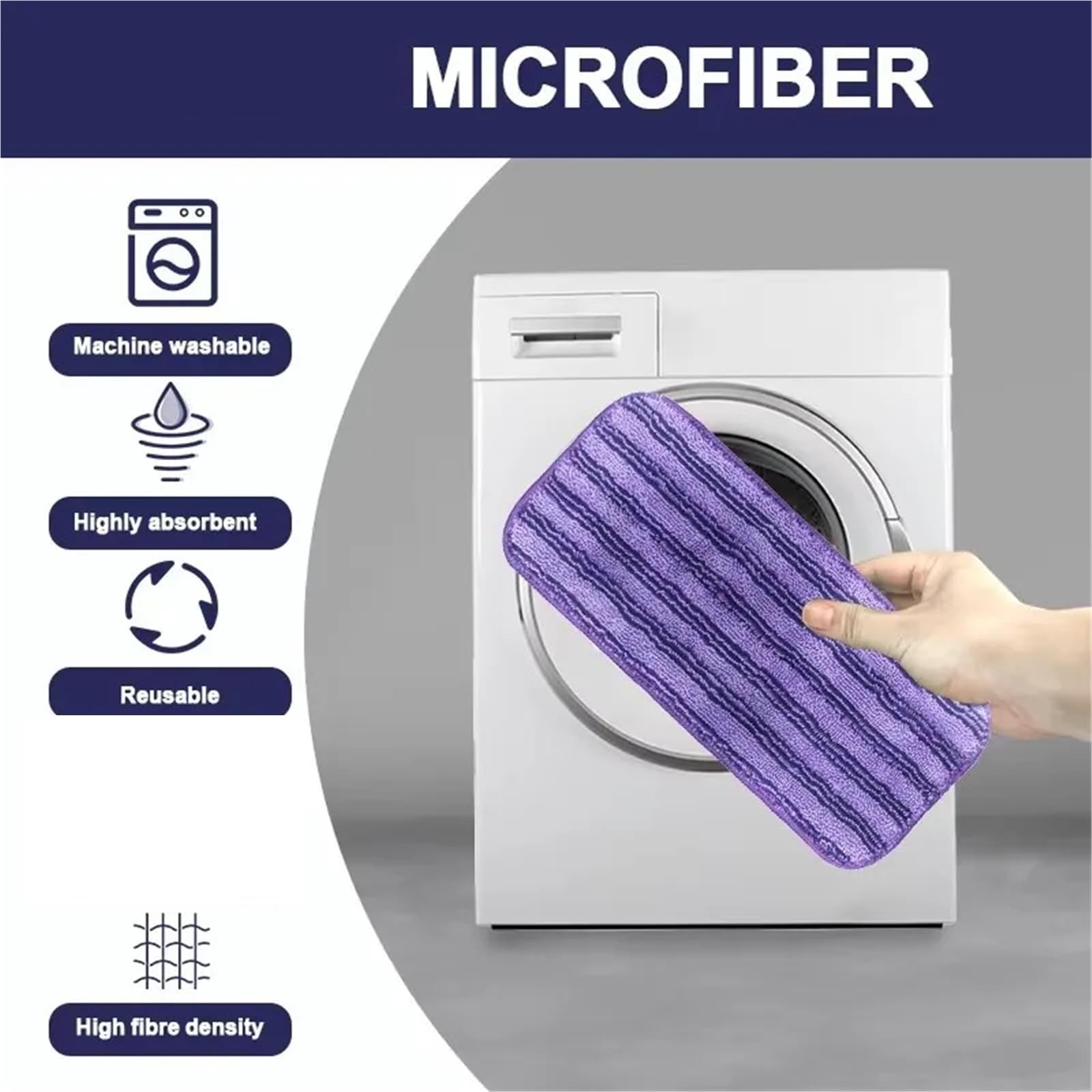 15 panni riutilizzabili in microfibra | Accessori for strumenti for spazzole for la pulizia del panno for la casa e for il getto umido e asciutto(Green)