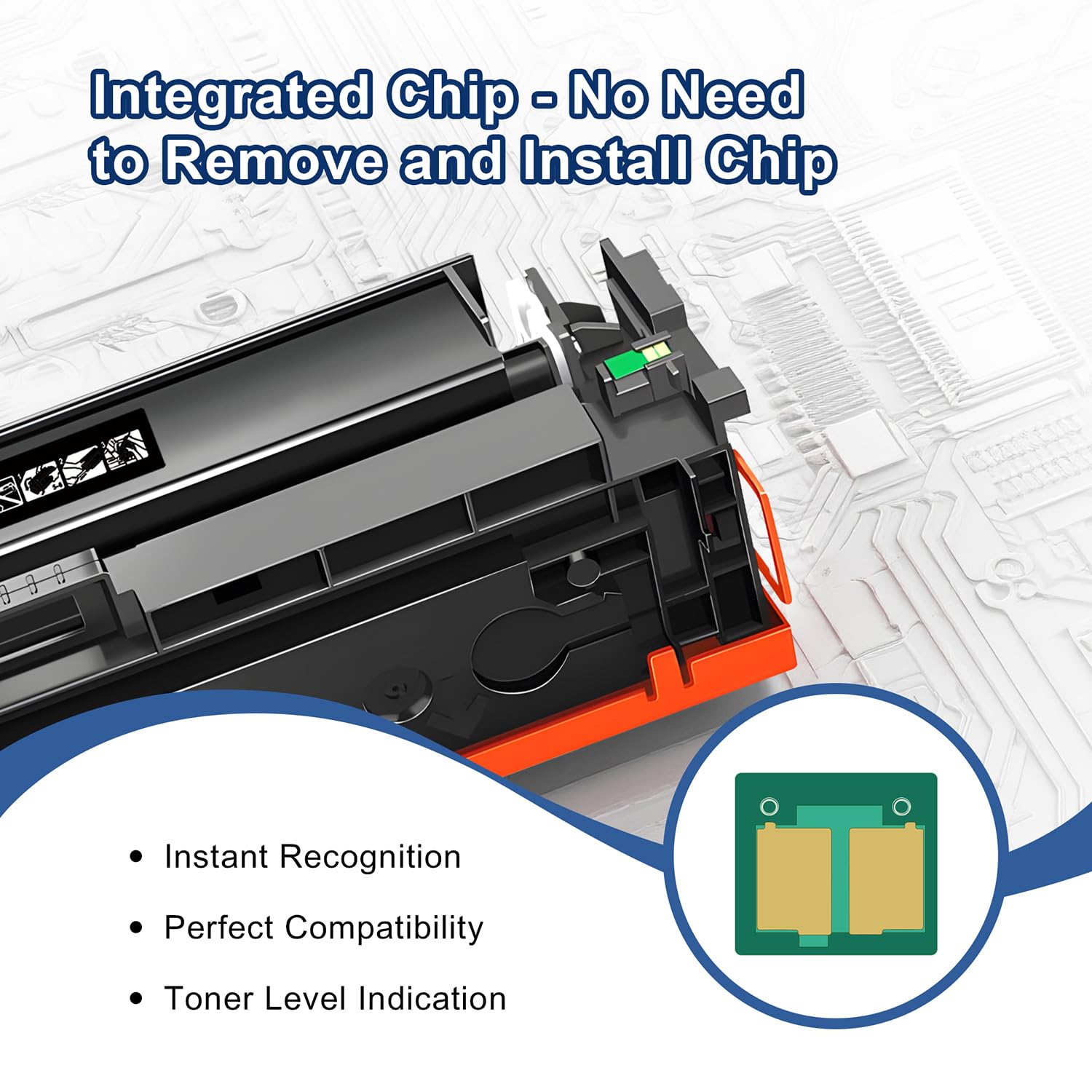 Cartucce toner 219A, confezione da 4 (con chip), compatibili con i modelli 219A W2090A 219X W2190X, per Color Laser Jet Pro MFP 3302FDW 3302SDW 3302FDNG 3202DN 3202DW (nero, ciano, giallo, magenta)